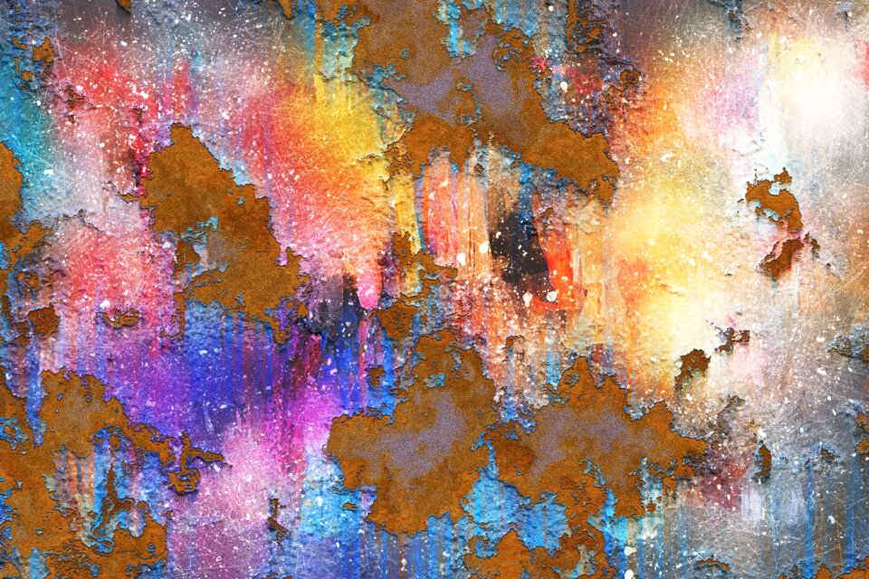 Watercolor vintage colorful
