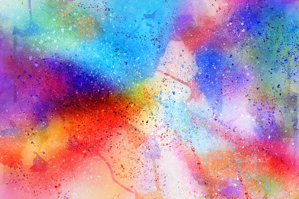 Watercolor vintage colorful
