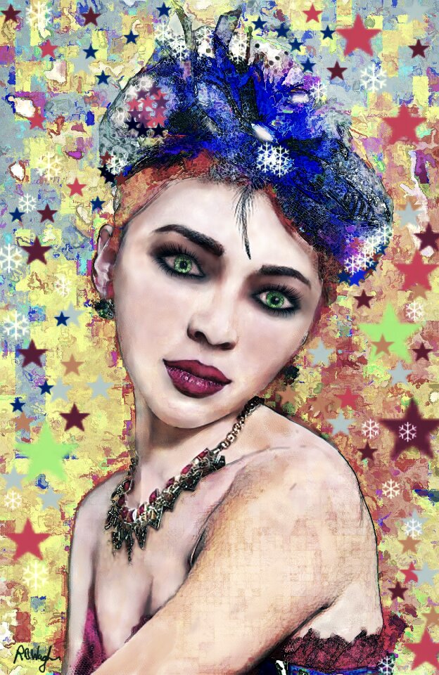 Model painting digital creative style