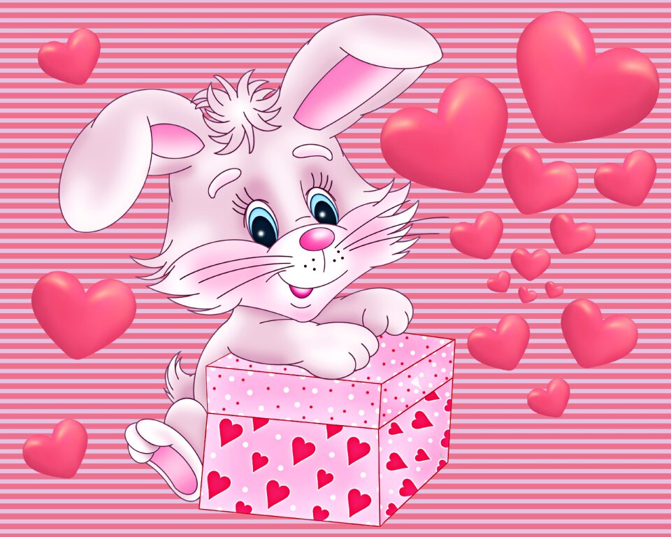 Romantic hearts background