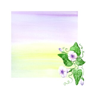 Floral watercolor background paper