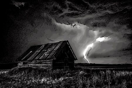 Rain countryside wind