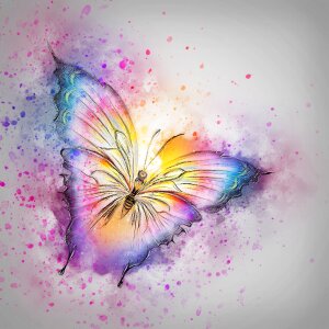 Abstract watercolor vintage