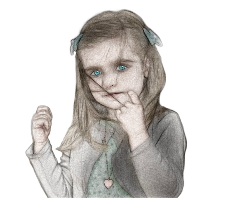 Young people pencil