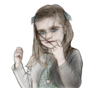 Young people pencil