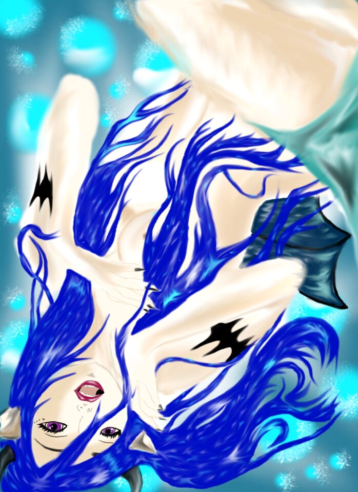 Blue hair comic Free illustrations
