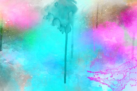 Watercolor vintage colorful