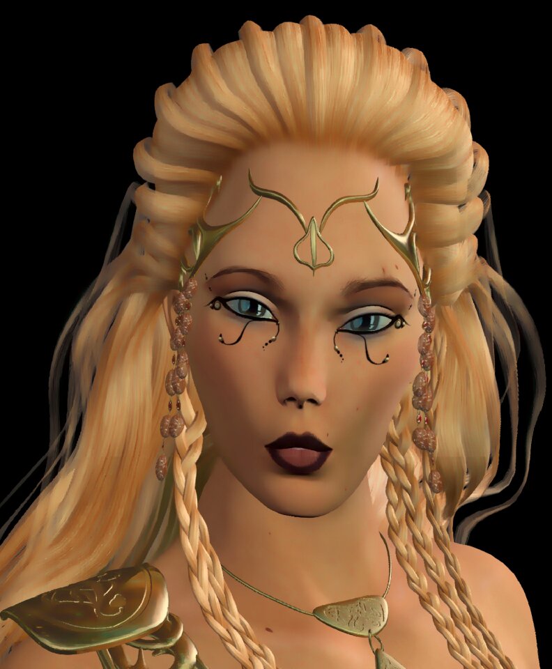 Surreal blue eyes blonde