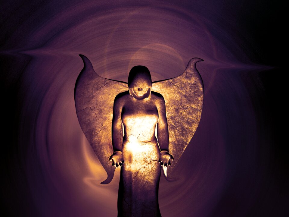 Sculpture guardian angel spiritual