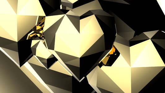 Gold heart heart wallpaper reflection