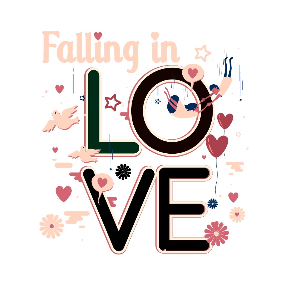 Couple romance heart
