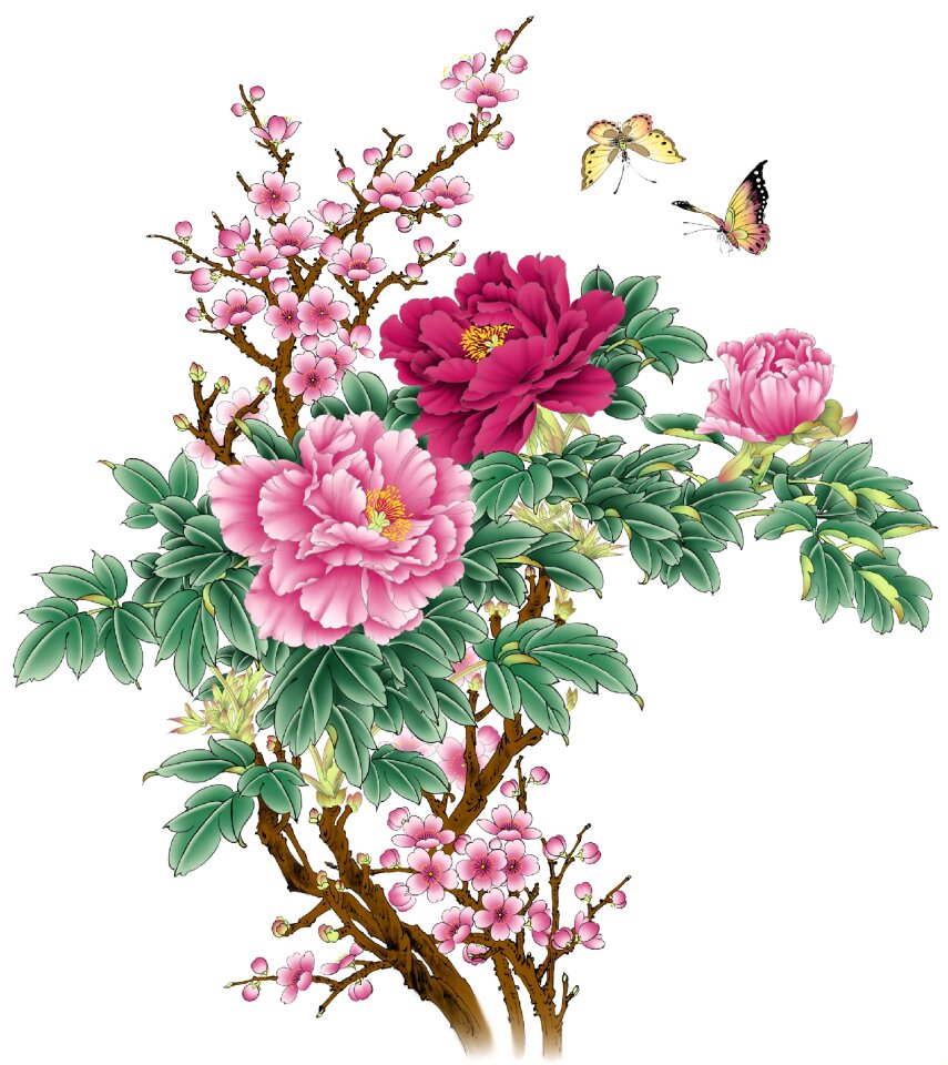 Traditional chinese painting watercolor Free illustrations