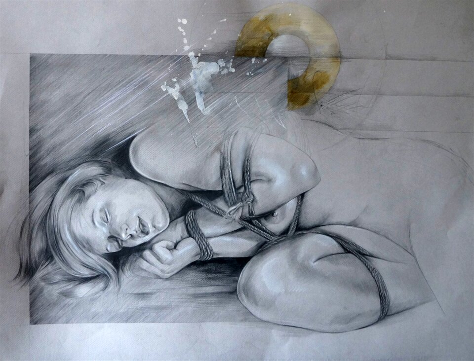 Erotic drawing breasts