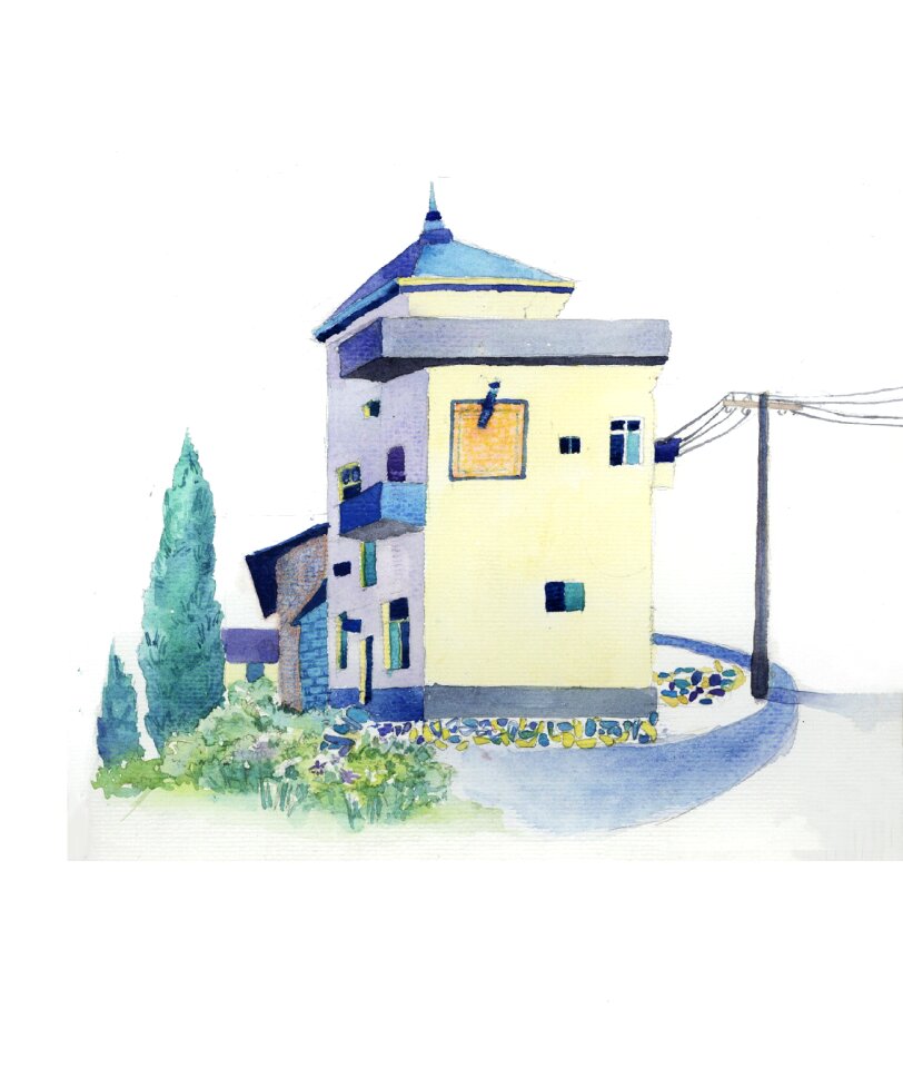 The scenery building Free illustrations