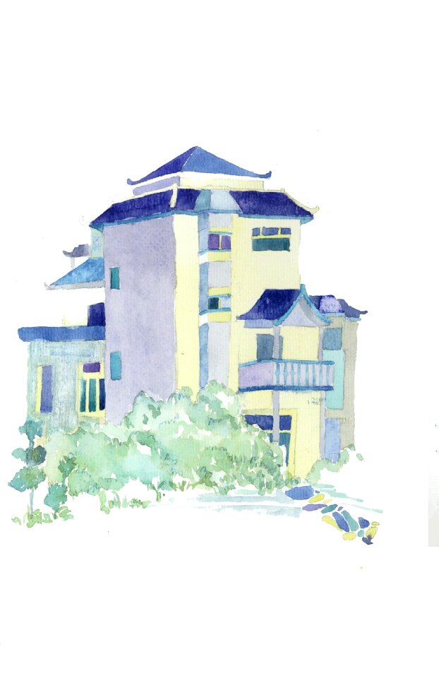 The scenery building Free illustrations