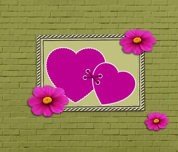 Flower romantic card