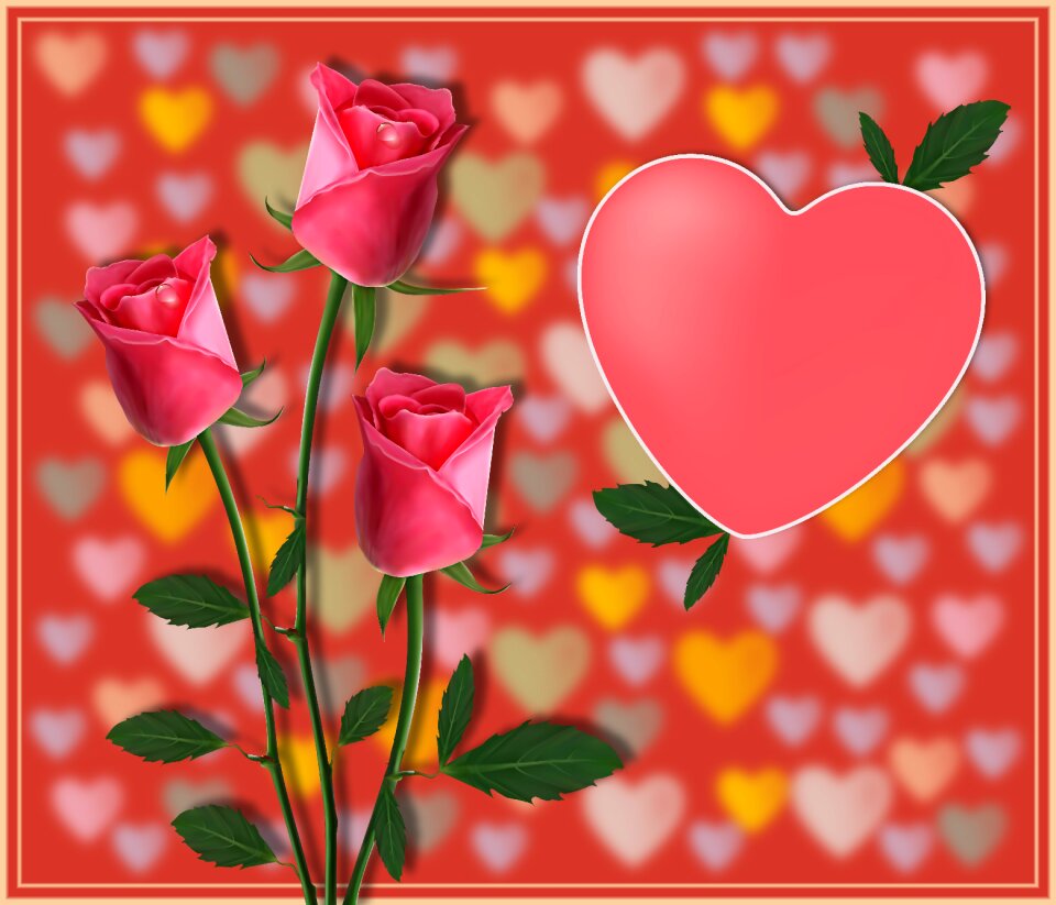 Hearts bokeh background