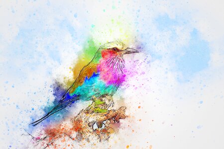 Abstract watercolor vintage