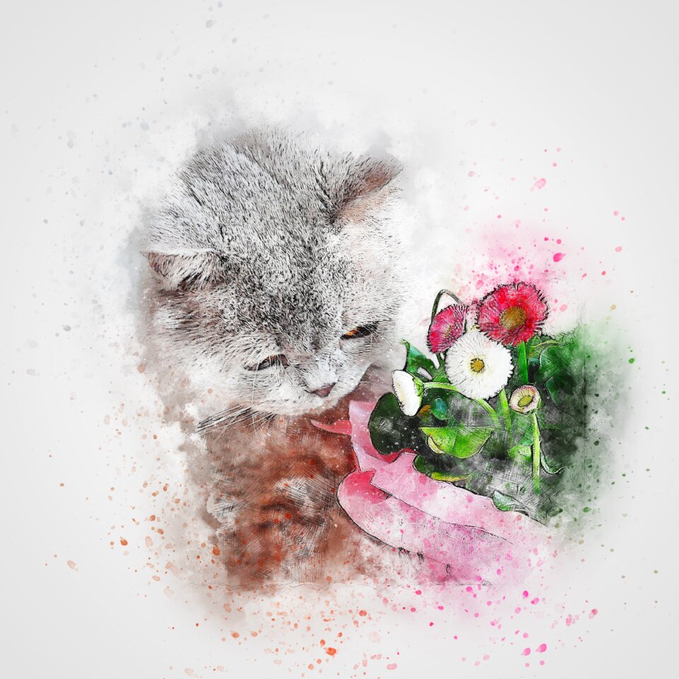 Flowers art abstract