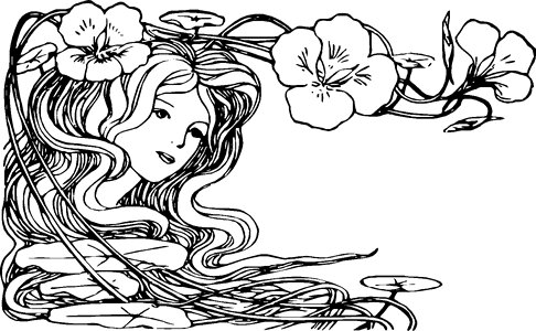 Hair woman leaf