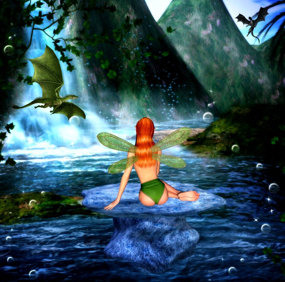 Fantasy dragon female