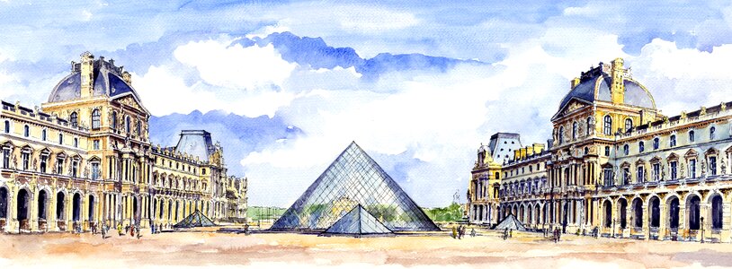 Louvre the museum Free illustrations