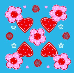 Blue pink background