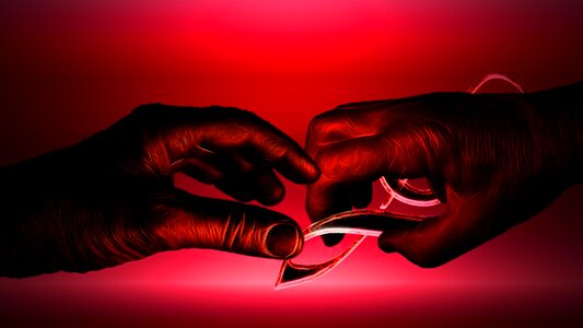Hands music shining