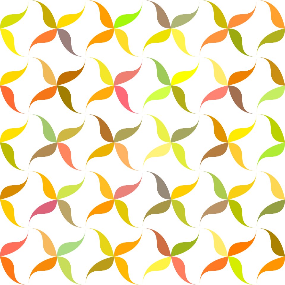 Pattern floral wave