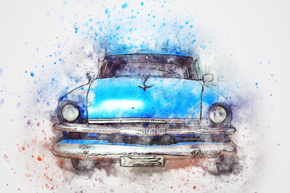 Abstract watercolor vintage