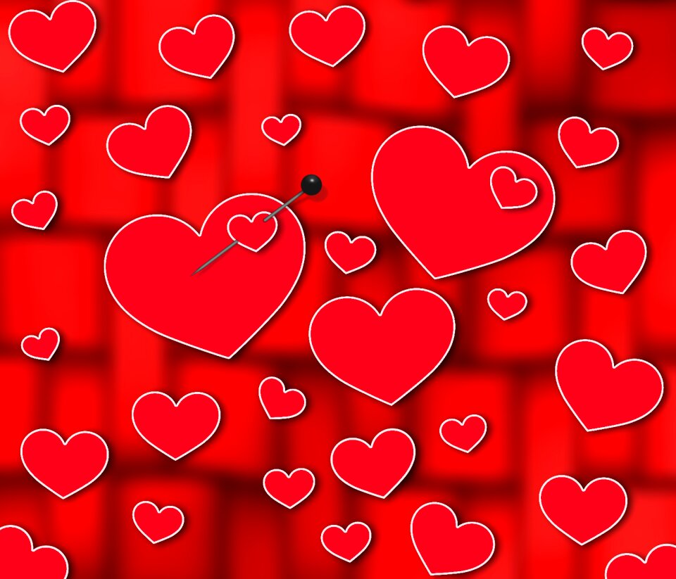 Hearts red hearts background