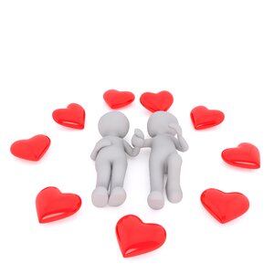 Pair fresh in love red