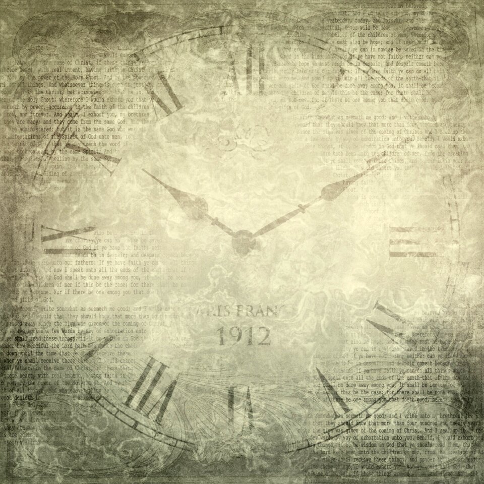 Vintage clock letters