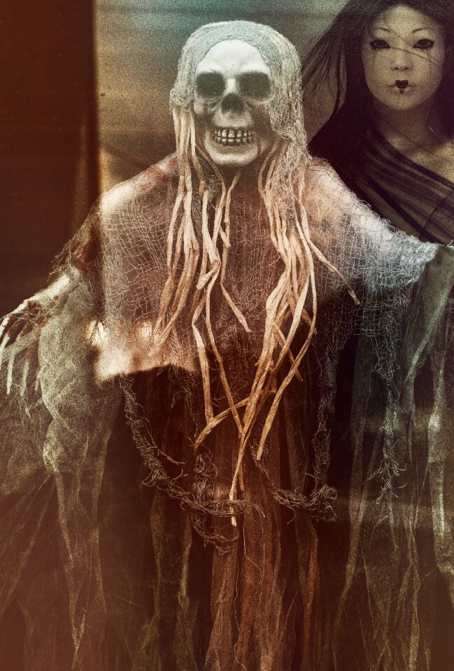 Skull mask scary man