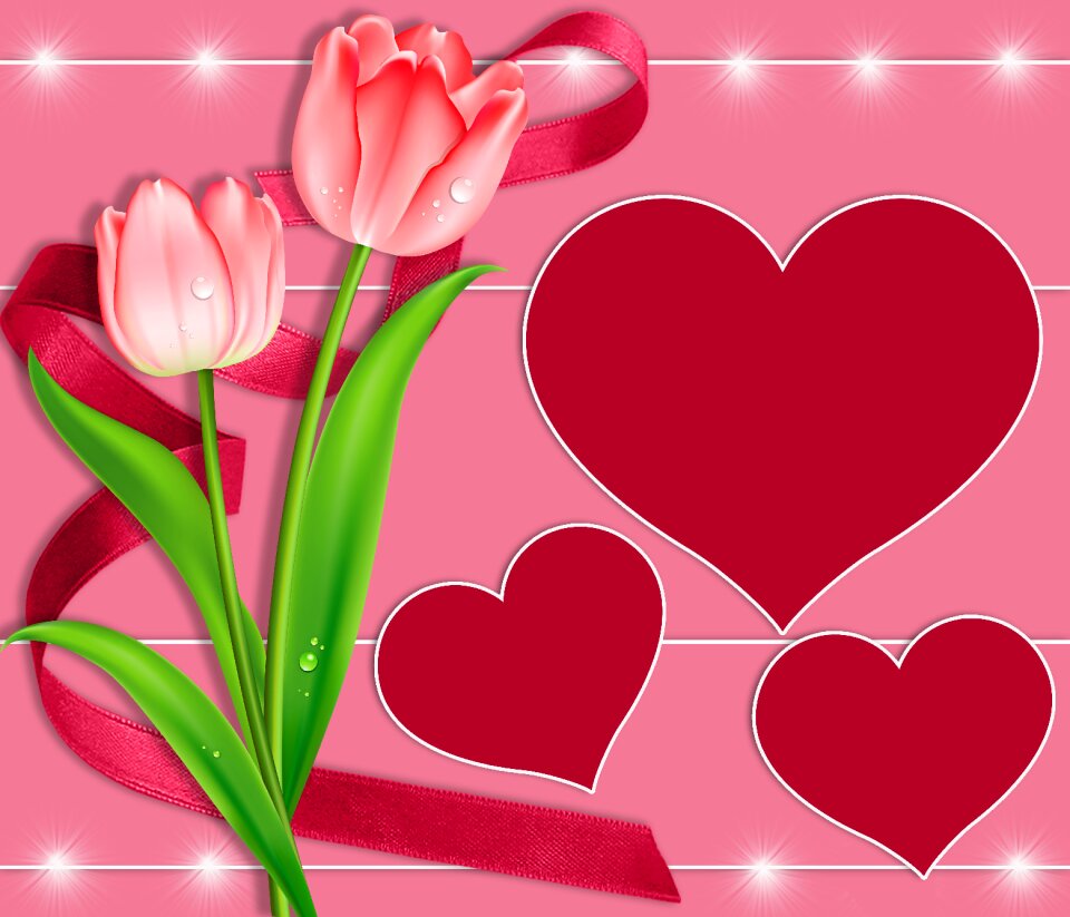 Plant valentine's day background