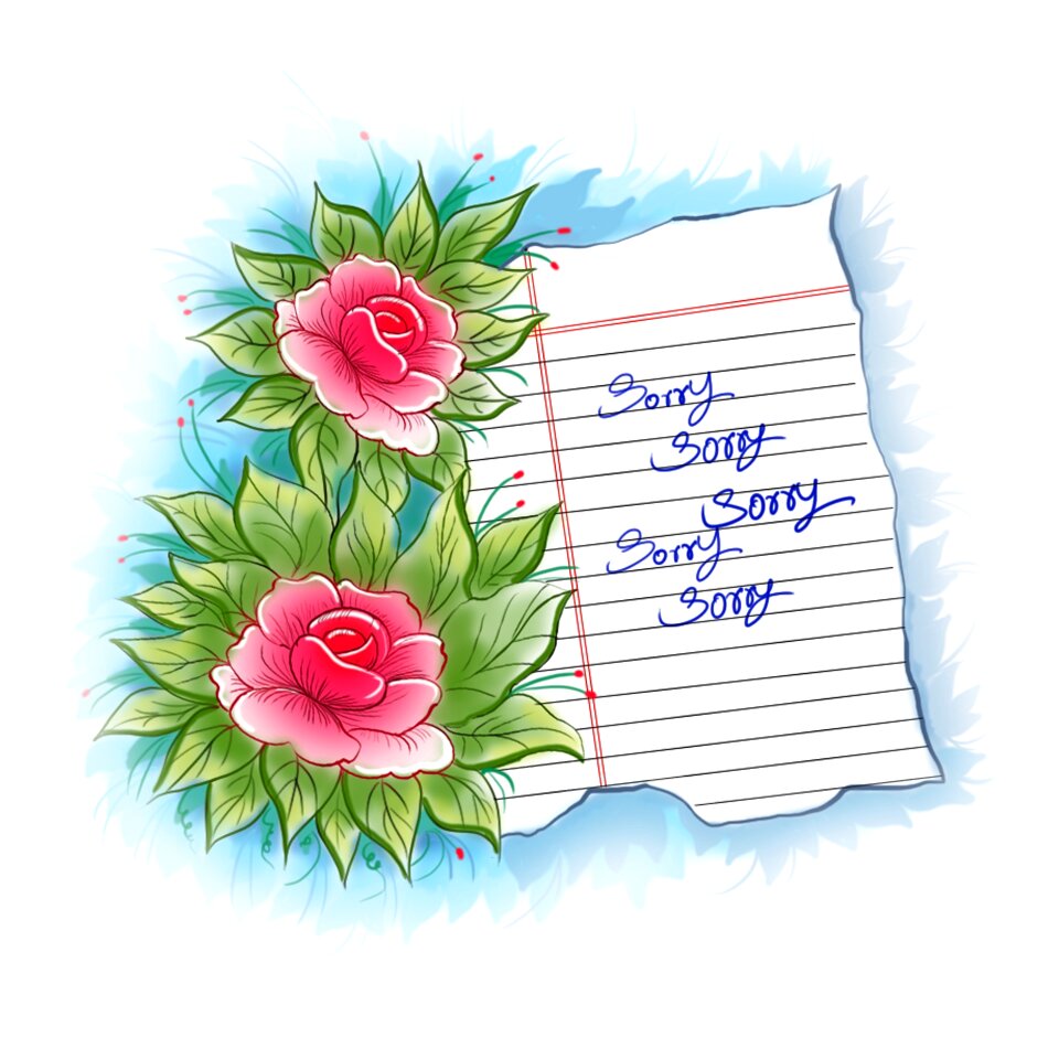 Design flower design sorry message