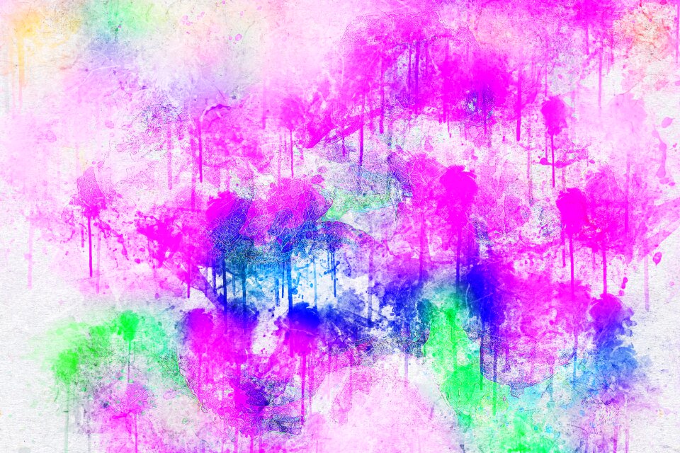 Watercolor vintage colorful