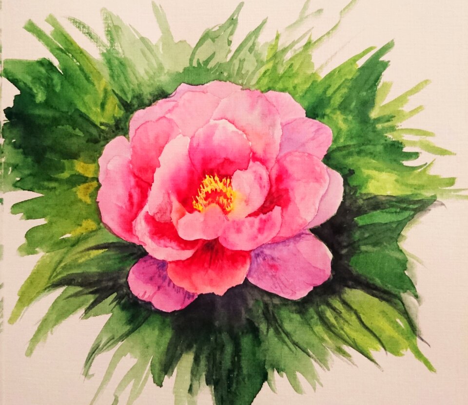 Watercolor nature summer