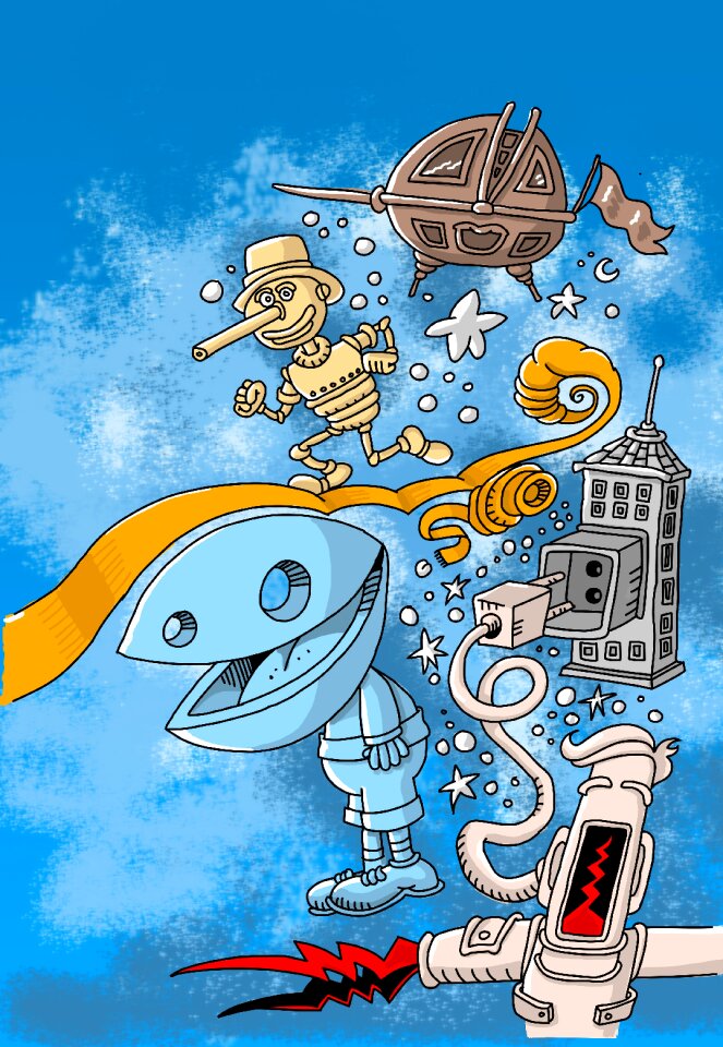 House electricity digital illustration