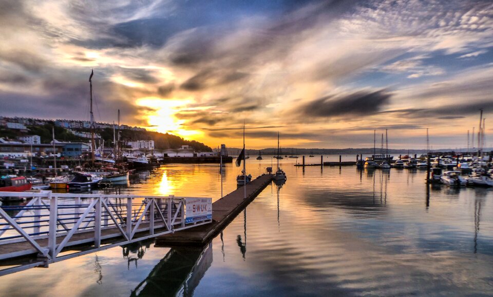 Sea boats scene