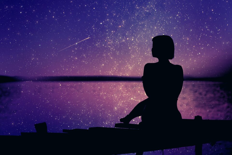 Sunset girl human