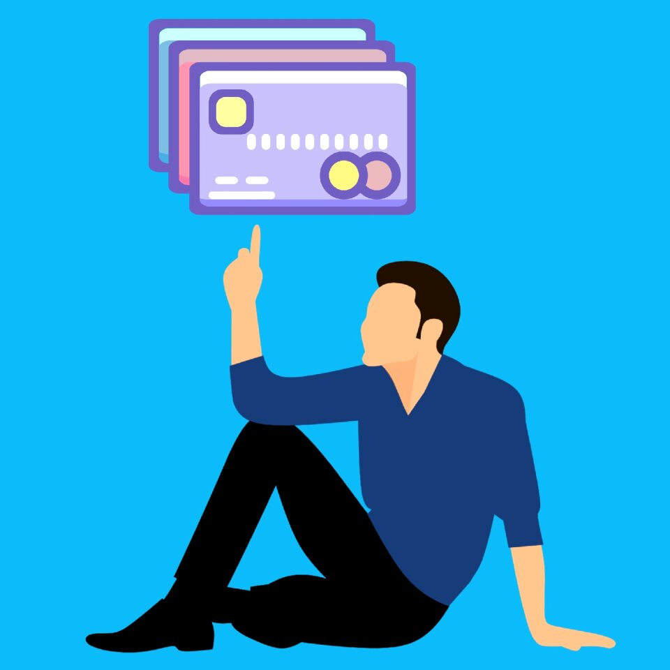 Credit cards isolated credit card shop bank