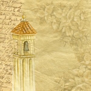Leaves scrapbook beige