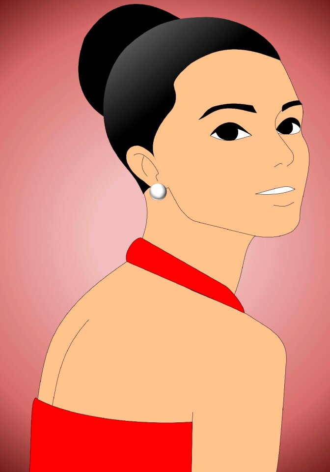 Cartoon portrait glamour