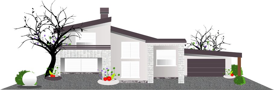 Modern houses design Free illustrations