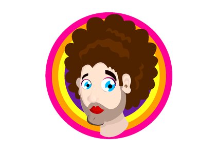 Dude with a beard homosexual painted eyes