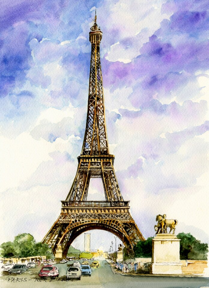 Eiffel tower architecture Free illustrations