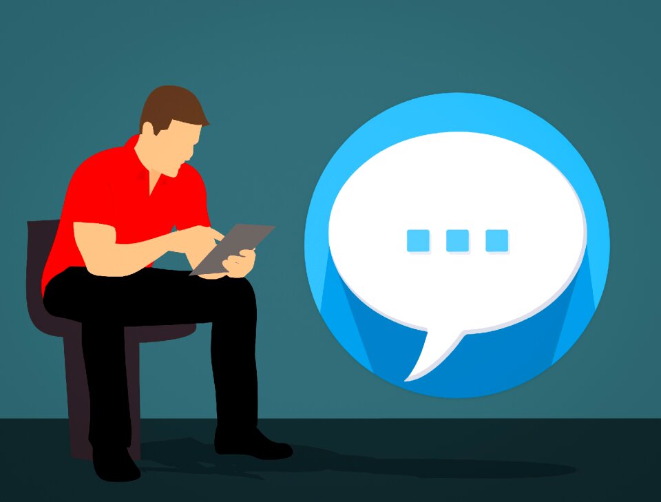 Conversation speech bubble comic