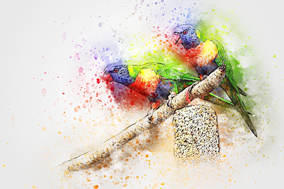 Art abstract watercolor