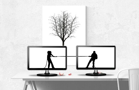 Conflict arguing husband
